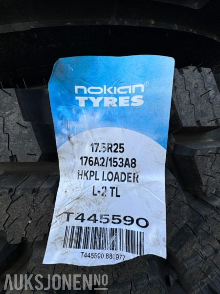 2023 Nokian Vinterdekk til hjullaster - 4 stk - Seipet - 17.5R25 med felg - Ubrukt - Attachment for Construction machinery: picture 5 2023 Nokian Vinterdekk til hjullaster - 4 stk - Seipet - 17.5R25 med felg - Ubrukt - Attachment for Construction machinery: picture 5