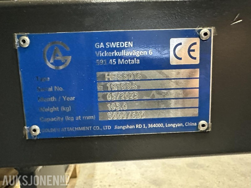 UBRUKT GA Hydrauliske Pallegafler Manitou 5t, 1500 x 1600 - Attachment for Construction machinery: picture 5 UBRUKT GA Hydrauliske Pallegafler Manitou 5t, 1500 x 1600 - Attachment for Construction machinery: picture 5