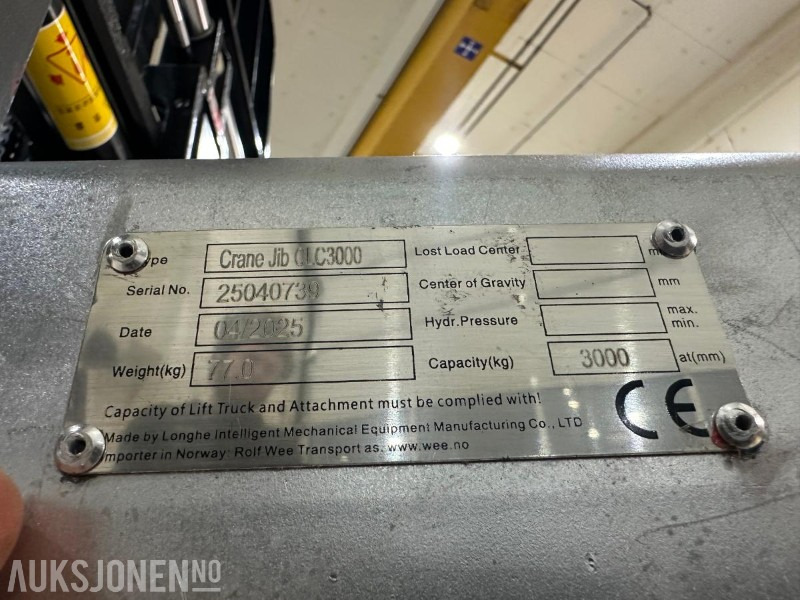 Kranjib til Truckgaffler. CLC3000 - Crane: picture 5 Kranjib til Truckgaffler. CLC3000 - Crane: picture 5