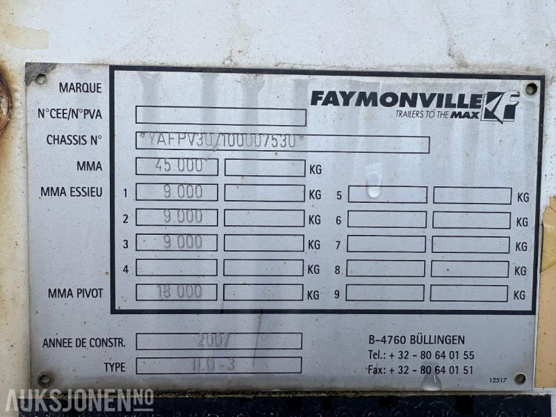 2007 Faymonville element tralle - Trailer: picture 3 2007 Faymonville element tralle - Trailer: picture 3