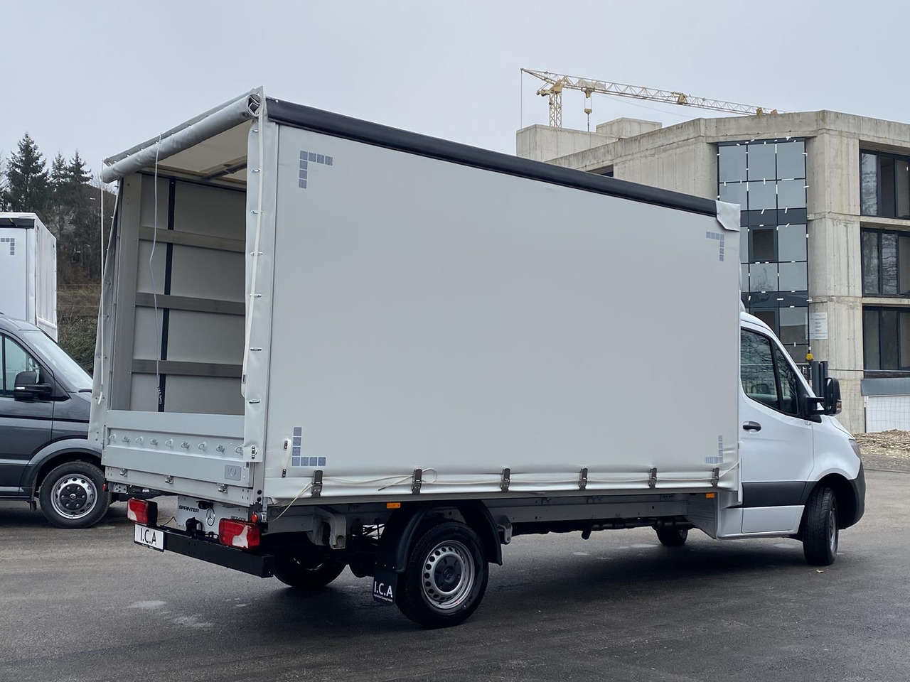 New Curtain side van MERCEDES BENZ SPRINTER 317 CDI 170PS 1+2 PRITSCHE PLANE 4100MM: picture 12
