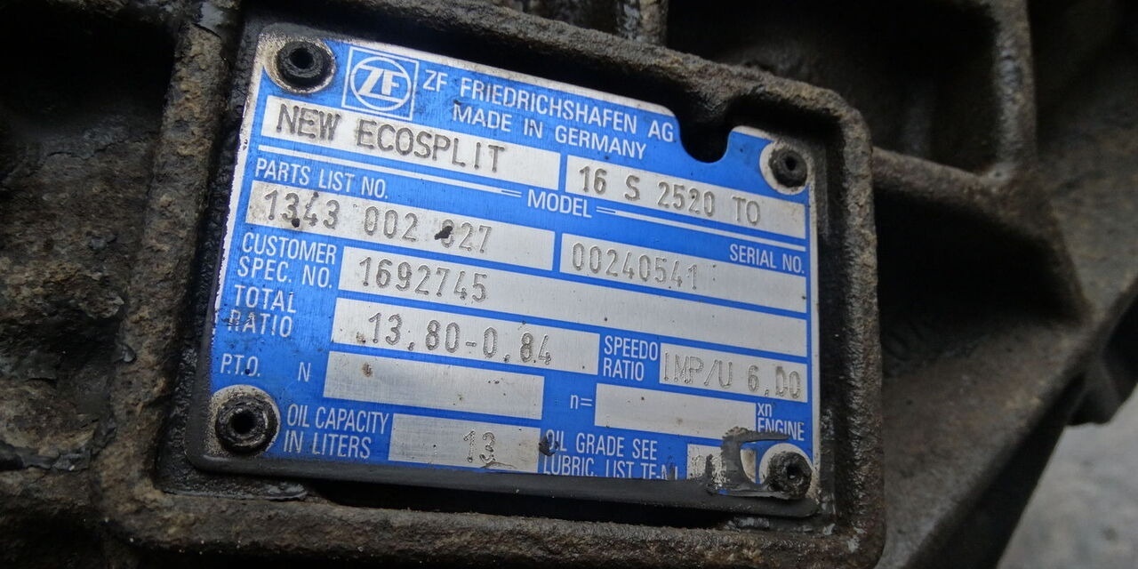 ZF 16S2520 TO   Renault - Gearbox for Truck: picture 2 ZF 16S2520 TO   Renault - Gearbox for Truck: picture 2