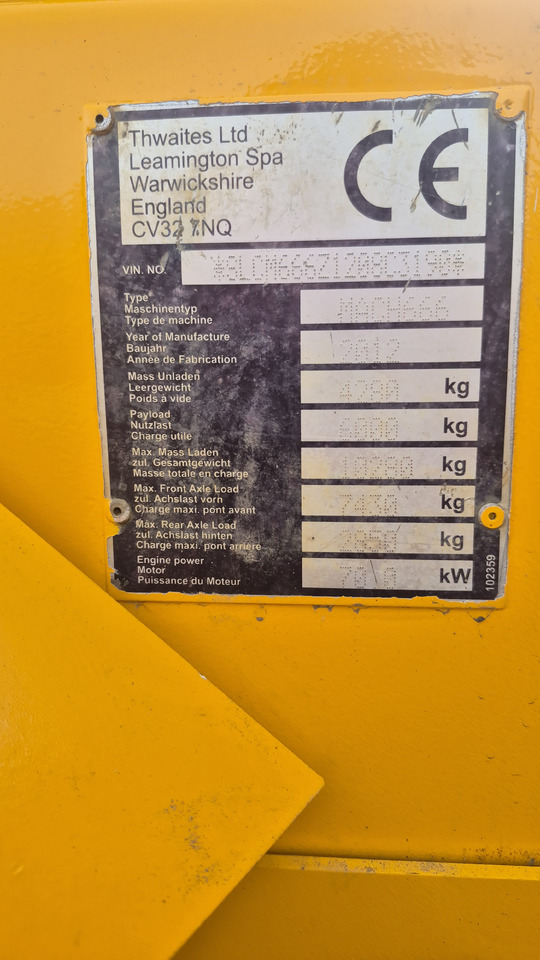 Mini dumper THWAITES MACH666 6 TON: picture 15