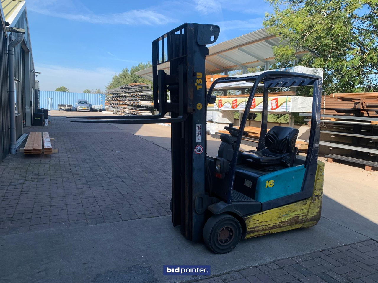 Electric forklift Heftruck elektrisch - 3 wiel - 1600kg! Freelift! Komatsu FB16 - 5.5 mtr. Sideshift!: picture 12