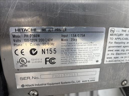 Hitachi PH-D260W Inkjet printer - Packaging machinery: picture 4 Hitachi PH-D260W Inkjet printer - Packaging machinery: picture 4