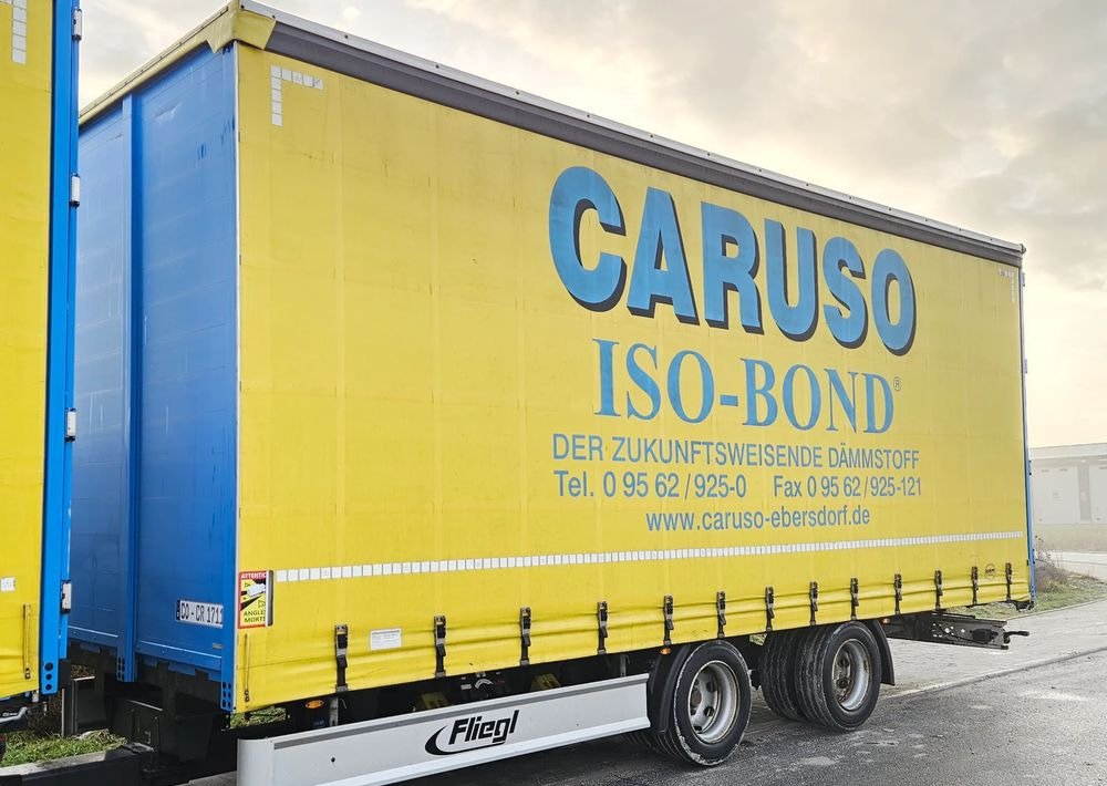 Fliegl PRZYCZEPA CIĘŻAROWA / 60m3 / 2 SZT IDENTYCZNE / NOWE PLANDEKI W CENIE / 3M WYSOKA / TANDEM / 2 OSIE / 19 PALET / DOLNY SPRZĘG / 18 TON DMC / 13 TON ŁADOWNOŚĆ - Curtainsider trailer: picture 1 Fliegl PRZYCZEPA CIĘŻAROWA / 60m3 / 2 SZT IDENTYCZNE / NOWE PLANDEKI W CENIE / 3M WYSOKA / TANDEM / 2 OSIE / 19 PALET / DOLNY SPRZĘG / 18 TON DMC / 13 TON ŁADOWNOŚĆ - Curtainsider trailer: picture 1