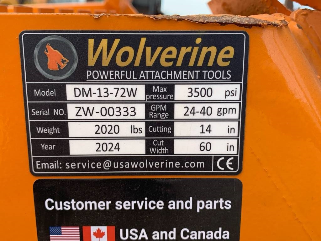 Wolverine DM-13-72W Mulcher - Forestry mulcher: picture 5 Wolverine DM-13-72W Mulcher - Forestry mulcher: picture 5