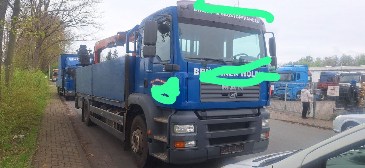 MAN 18.310 Pritsche mit Kran - Dropside/ Flatbed truck: picture 2 MAN 18.310 Pritsche mit Kran - Dropside/ Flatbed truck: picture 2