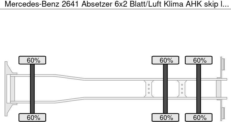 Mercedes-Benz 2641 Absetzer 6x2 Blatt/Luft Klima AHK - Skip loader truck: picture 5 Mercedes-Benz 2641 Absetzer 6x2 Blatt/Luft Klima AHK - Skip loader truck: picture 5