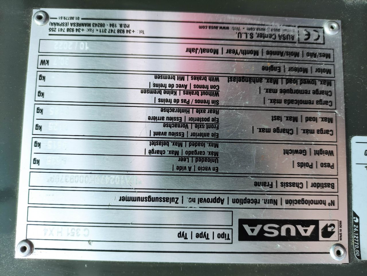 Rough terrain forklift Ausa C 351 H X4: picture 8