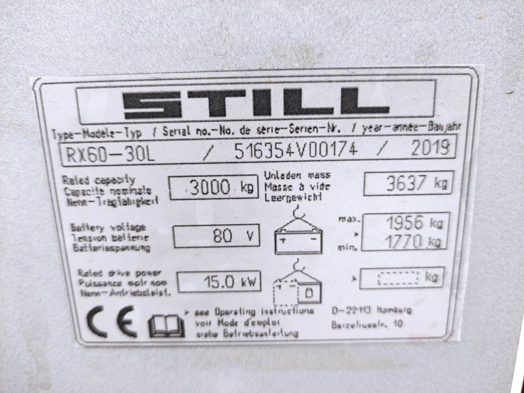 Electric forklift Still RX60-30 L: picture 6