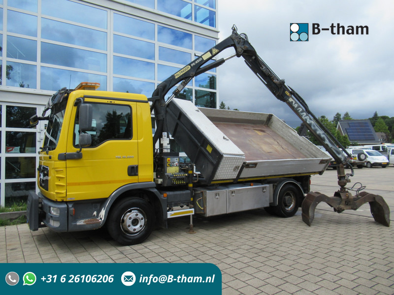 MAN 12.220 4X2 BB EEV + Palfinger PK4501 - Tipper, Crane truck: picture 1 MAN 12.220 4X2 BB EEV + Palfinger PK4501 - Tipper, Crane truck: picture 1