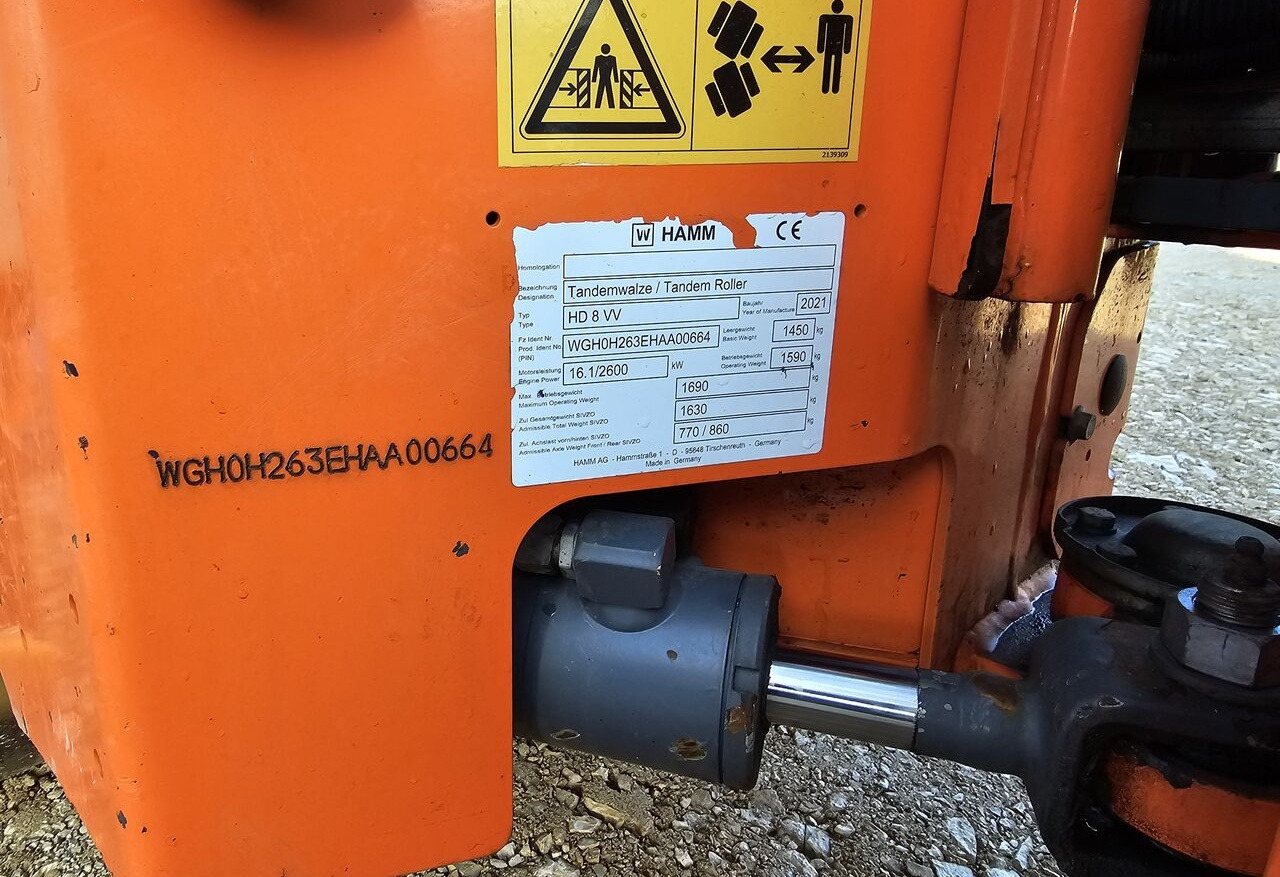 Hamm HD8 VV / 2021 / 1590KG / 307MH / TOP - Mini roller: picture 5 Hamm HD8 VV / 2021 / 1590KG / 307MH / TOP - Mini roller: picture 5