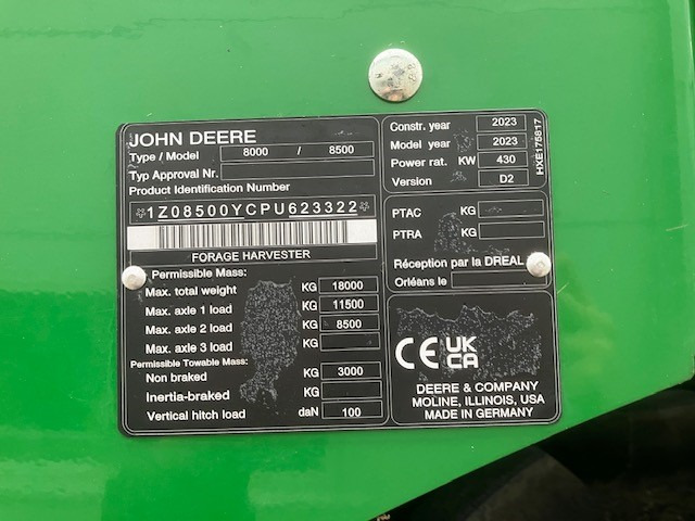 John Deere 8500i - Forage harvester: picture 5 John Deere 8500i - Forage harvester: picture 5
