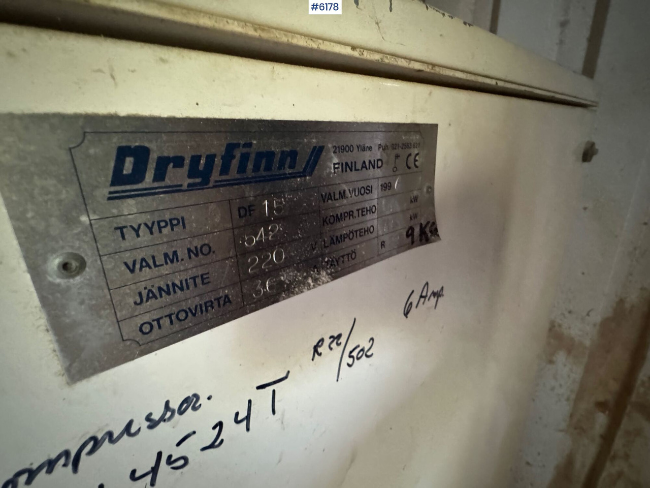 Industrial HVAC equipment 1997 Dryfinn 15 drying unit with circulation fans and trolley: picture 13 Industrial HVAC equipment 1997 Dryfinn 15 drying unit with circulation fans and trolley: picture 13