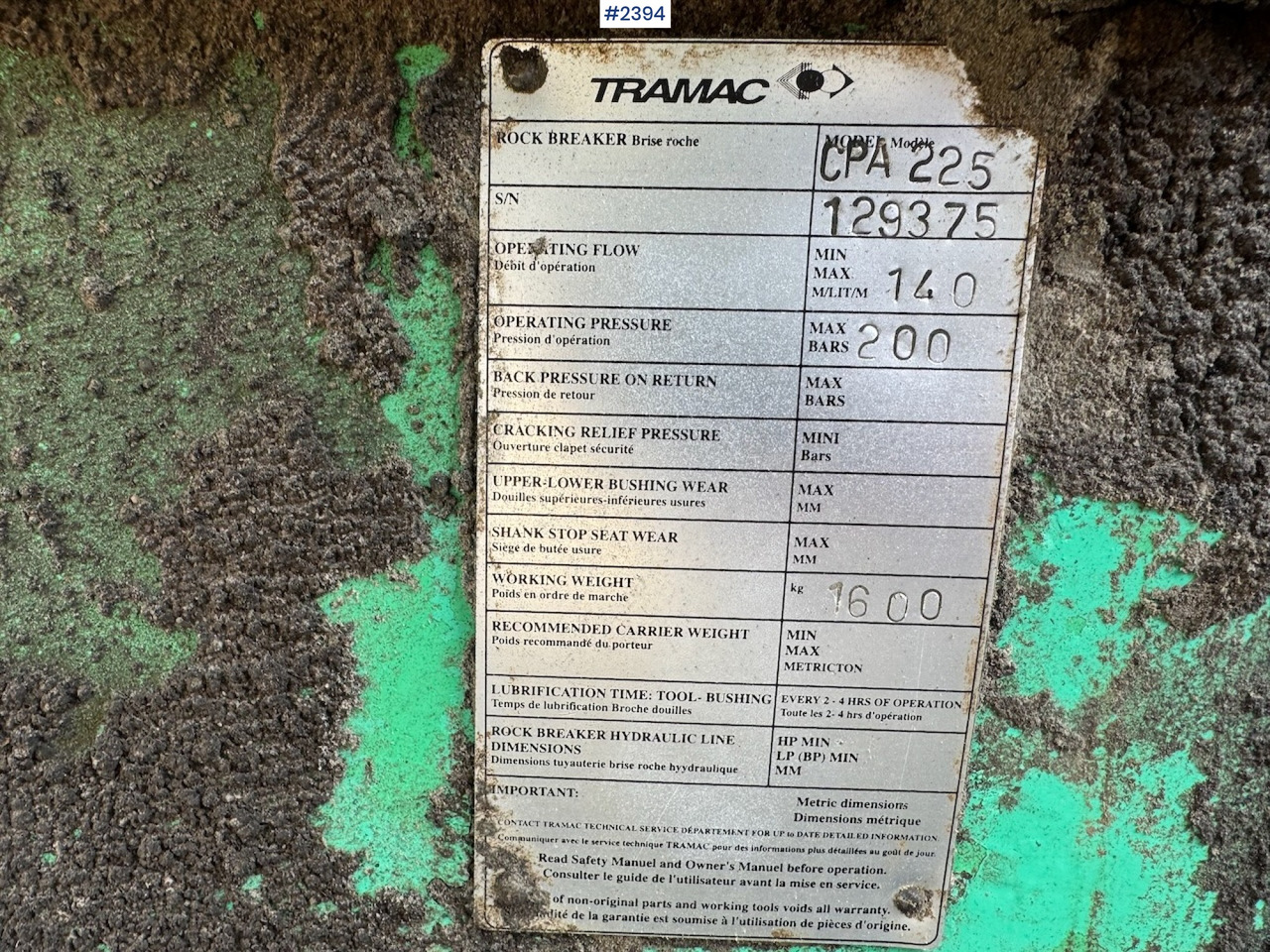 Excavator 2004 Montabert CPA 225 Drilltower w/ compressor: picture 19 Excavator 2004 Montabert CPA 225 Drilltower w/ compressor: picture 19