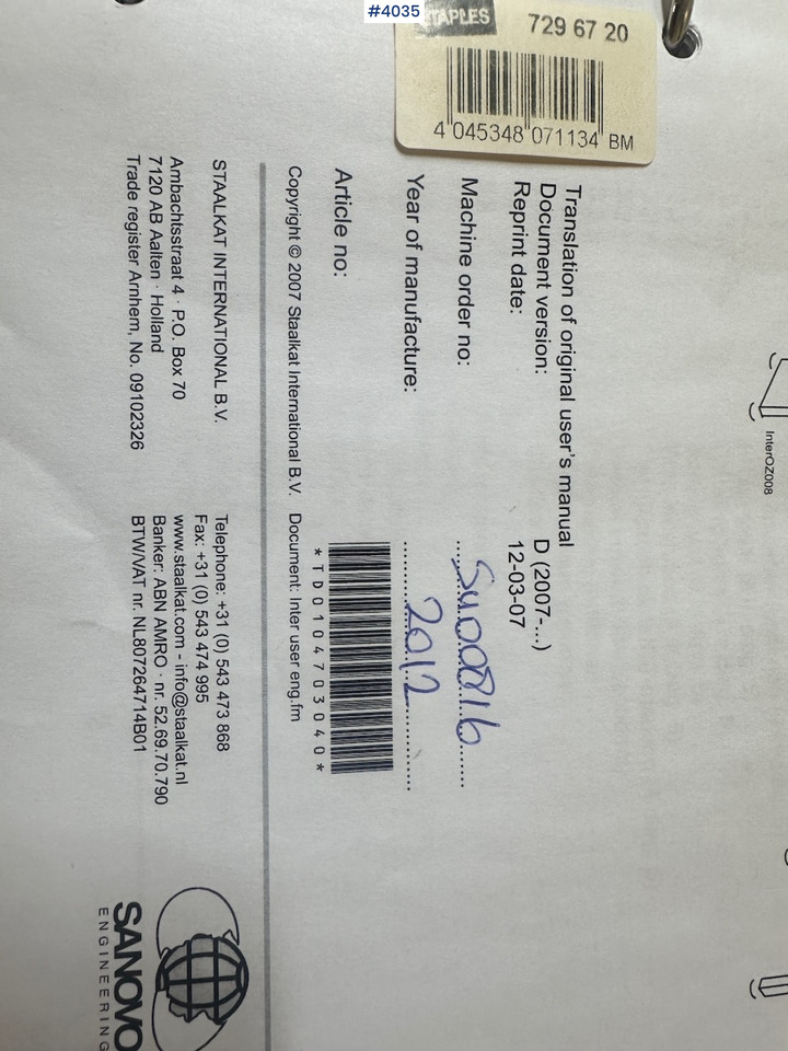 Livestock equipment Sanovo Staalkat Inter compacta egg sorting machine: picture 19