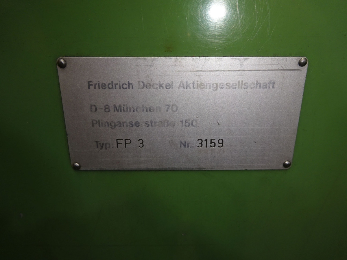 DECKEL FP 3 - Milling machine: picture 3 DECKEL FP 3 - Milling machine: picture 3