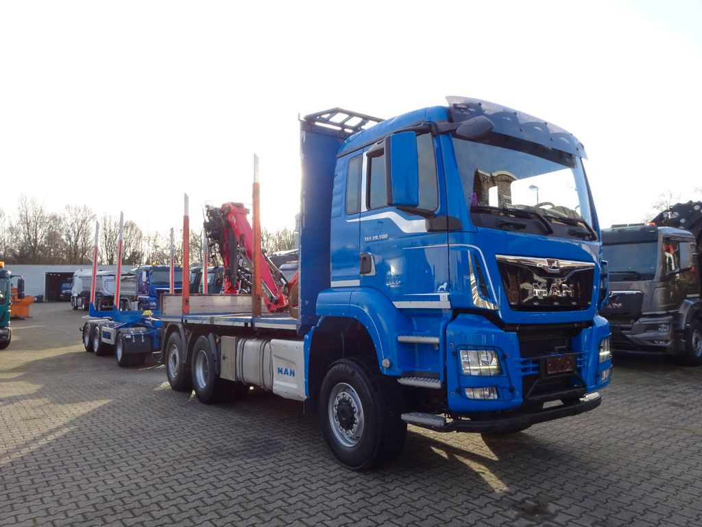 MAN 28.500 TGS mit EPSILON-Kran+Achleitner Anhänger MAN 28.500 TGS Allrad. HOLZZUG EPSILON-Kran GREIFER - Timber truck, Crane truck: picture 1 MAN 28.500 TGS mit EPSILON-Kran+Achleitner Anhänger MAN 28.500 TGS Allrad. HOLZZUG EPSILON-Kran GREIFER - Timber truck, Crane truck: picture 1
