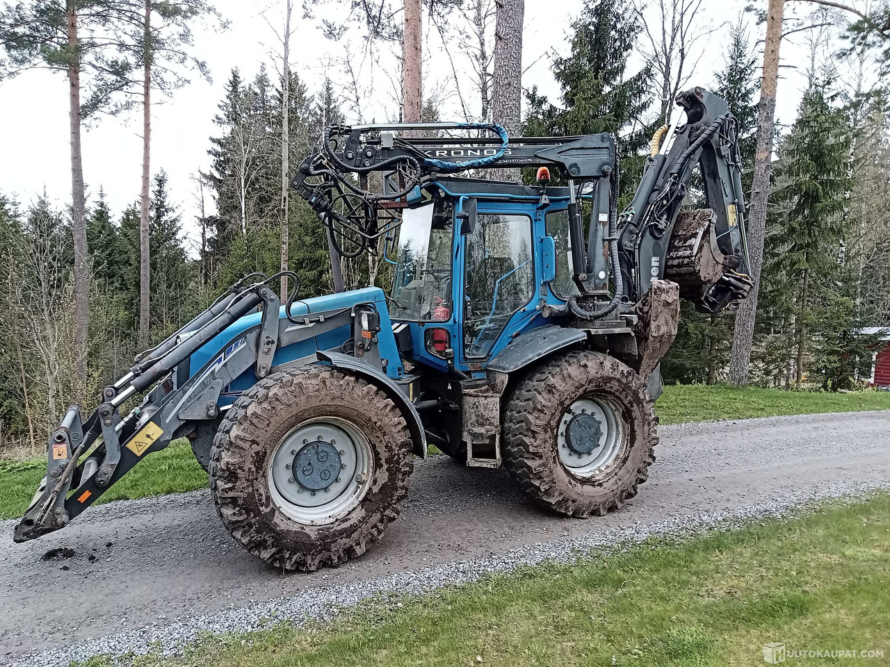 Lännen 860c Pylväsnosturilla, 2005, Hämeenlinna - Backhoe loader: picture 1 Lännen 860c Pylväsnosturilla, 2005, Hämeenlinna - Backhoe loader: picture 1