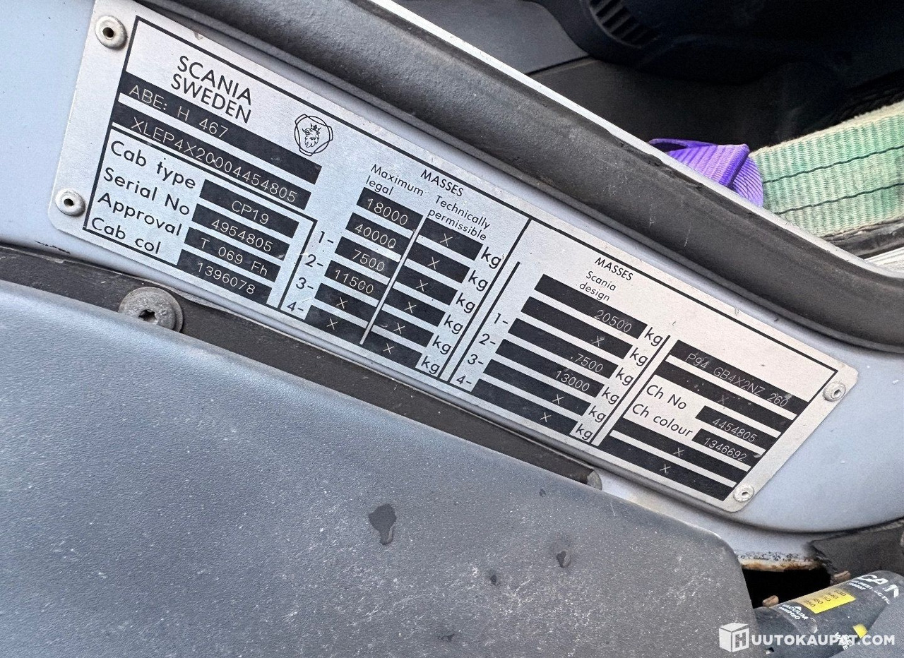 Dropside/ Flatbed truck, Crane truck Scania G94 260 hp, 4x2, with HIAB crane and aluminium-sided flatbed, 2001, Kurikka: picture 17