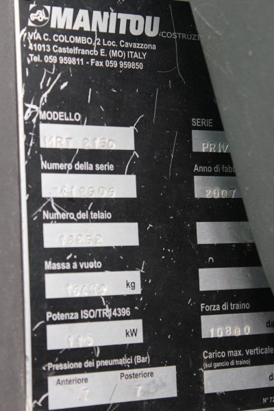 Telescopic handler Ładowarka 4x4 obrotowa teleskopowa Manitou MRT 2150 Privilege: picture 16