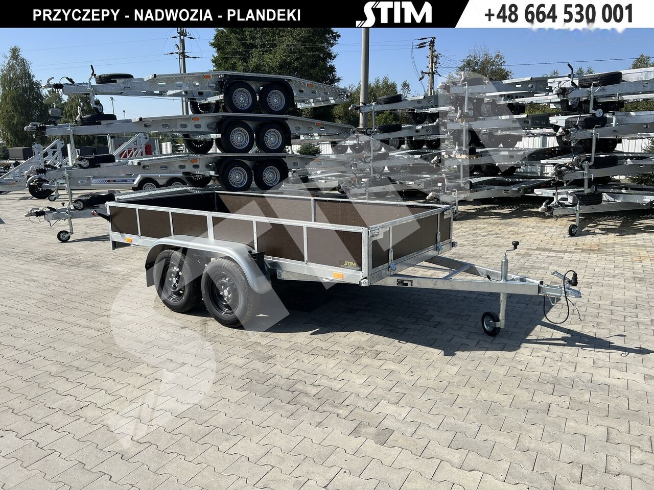 Stim S12-075/3415R + przednia burta otwierana + wzmocnienia ramy - Car trailer: picture 1 Stim S12-075/3415R + przednia burta otwierana + wzmocnienia ramy - Car trailer: picture 1