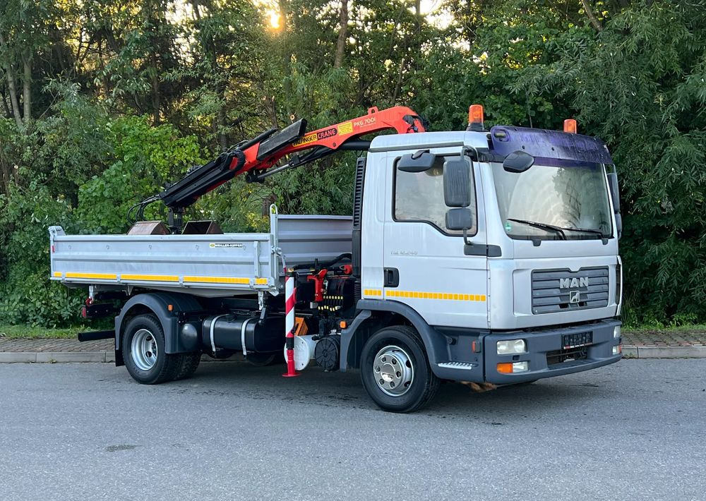 MAN MAN TGL 12-240 Kiper Wywrotka 4x2 Kran PALFINGER PK 12500 BARDZO DOBRY STAN - Tipper: picture 2 MAN MAN TGL 12-240 Kiper Wywrotka 4x2 Kran PALFINGER PK 12500 BARDZO DOBRY STAN - Tipper: picture 2