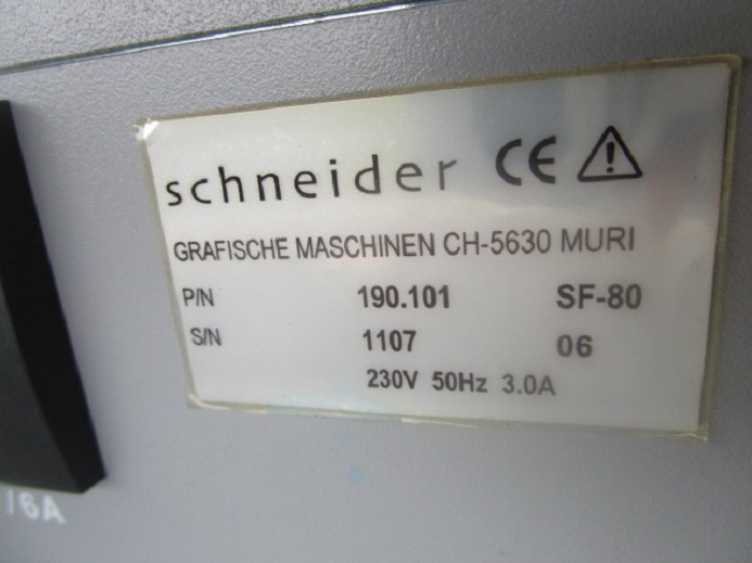 Printing machinery SCHNEIDER SF-80: picture 6