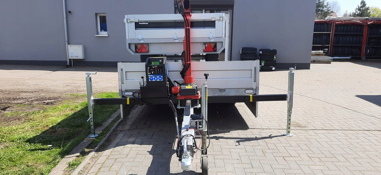 PRZYCZEPA PLATFORMA Z DŹWIGIEM HDS MAXILIFT 110 / PLATFORM TRAILER WITH HDS MAXILIFT 110 CRANE - Dropside/ Flatbed trailer: picture 2 PRZYCZEPA PLATFORMA Z DŹWIGIEM HDS MAXILIFT 110 / PLATFORM TRAILER WITH HDS MAXILIFT 110 CRANE - Dropside/ Flatbed trailer: picture 2