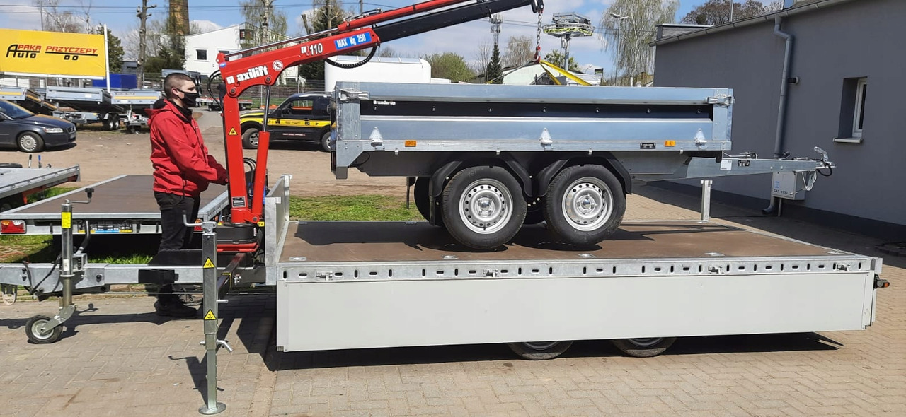 PRZYCZEPA PLATFORMA Z DŹWIGIEM HDS MAXILIFT 110 / PLATFORM TRAILER WITH HDS MAXILIFT 110 CRANE - Dropside/ Flatbed trailer: picture 4 PRZYCZEPA PLATFORMA Z DŹWIGIEM HDS MAXILIFT 110 / PLATFORM TRAILER WITH HDS MAXILIFT 110 CRANE - Dropside/ Flatbed trailer: picture 4