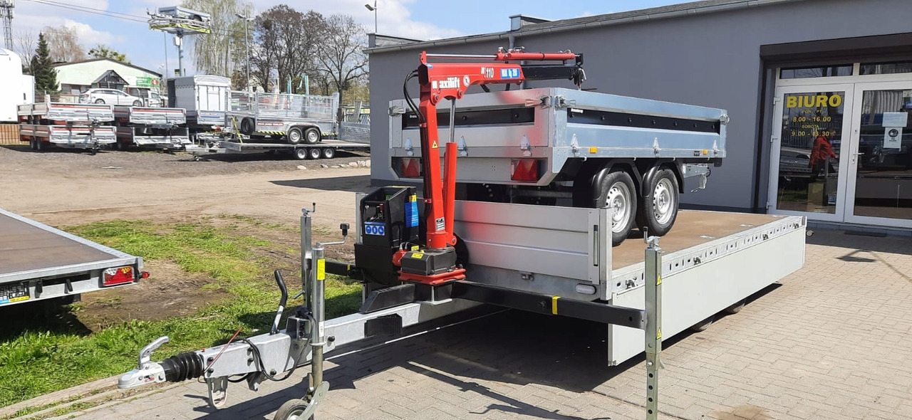 PRZYCZEPA Z DŹWIGIEM ŻURAW DŹWIG HDS MAXILIFT 110 / TRAILER WITH CRANE HDS MAXILIFT 110 - Dropside/ Flatbed trailer: picture 3 PRZYCZEPA Z DŹWIGIEM ŻURAW DŹWIG HDS MAXILIFT 110 / TRAILER WITH CRANE HDS MAXILIFT 110 - Dropside/ Flatbed trailer: picture 3