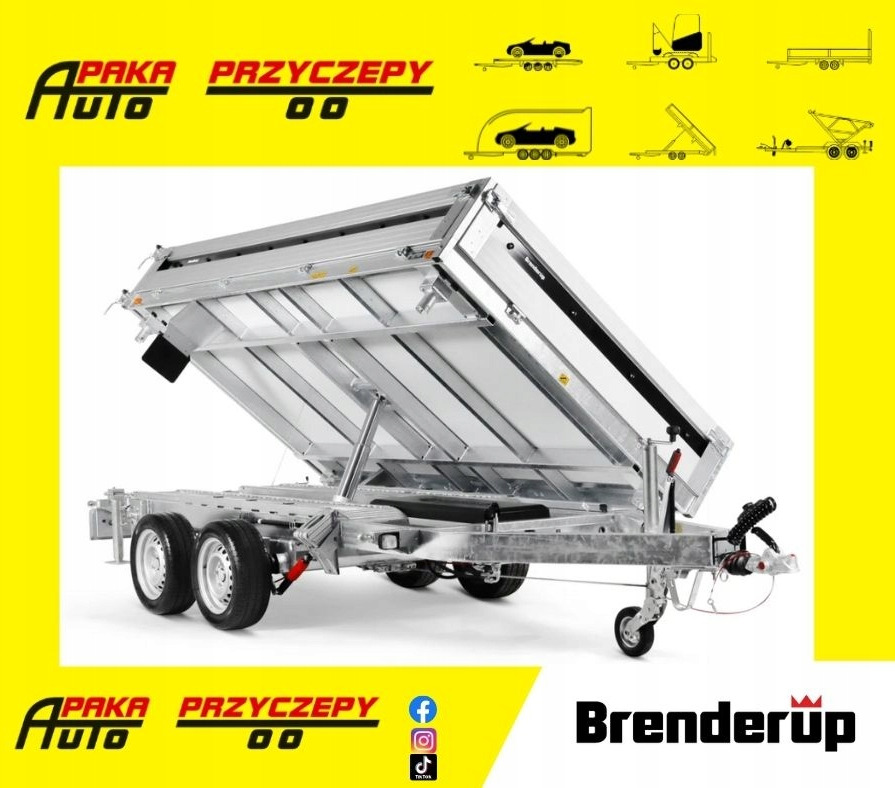 Wywrotka trójstronna 3,25x1,80 Brenderup 3500 / Three-way tipper 3,25x1,80 Brenderup 3500 - Tipper trailer: picture 1 Wywrotka trójstronna 3,25x1,80 Brenderup 3500 / Three-way tipper 3,25x1,80 Brenderup 3500 - Tipper trailer: picture 1