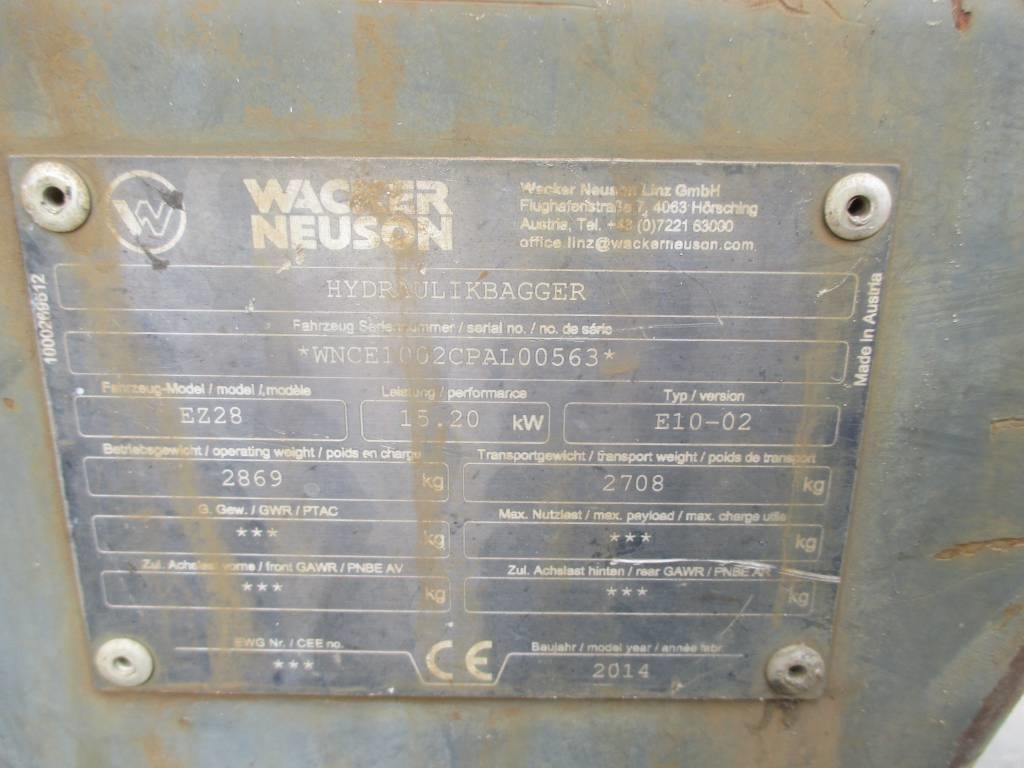 Mini excavator Wacker Neuson EZ 28: picture 12