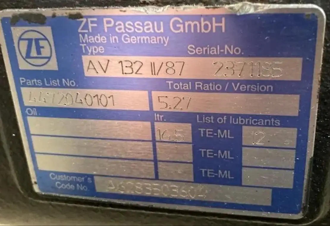 ZF Hinterachse ZF AV 132 II/87 4472040101 5,27 Citaro C2 A6283503604 - Rear axle for Bus: picture 3 ZF Hinterachse ZF AV 132 II/87 4472040101 5,27 Citaro C2 A6283503604 - Rear axle for Bus: picture 3
