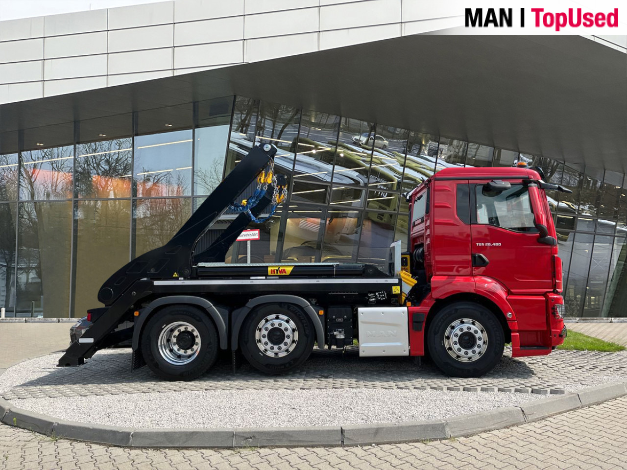 Skip loader truck MAN TGS 26.480 6x2/4 BL CH Euro6 Pritarder Klima AHK: picture 11