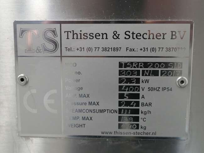Food processing equipment Thissen & Stecher mixing cooking kettle TSRR-200SLD: picture 11