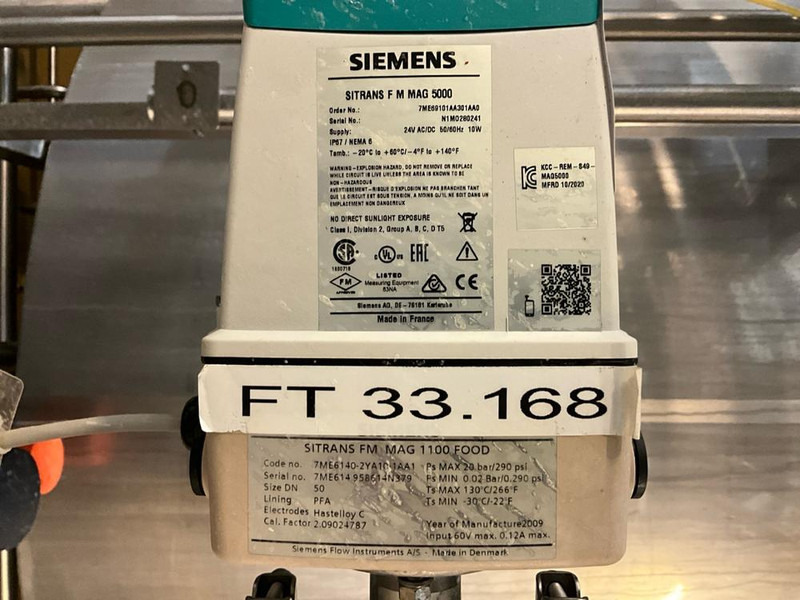 SIMENS Sitrans F M Mag5000 - Food processing equipment: picture 4 SIMENS Sitrans F M Mag5000 - Food processing equipment: picture 4