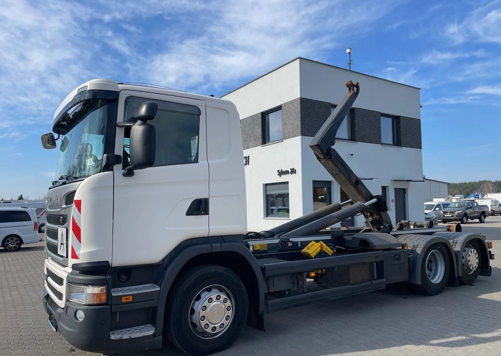 Scania R410 Hakowiec MEILLER RK20 65 - Hook lift truck: picture 1 Scania R410 Hakowiec MEILLER RK20 65 - Hook lift truck: picture 1