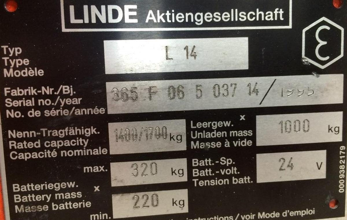 Hochhubwagen LINDE - Stacker: picture 5 Hochhubwagen LINDE - Stacker: picture 5