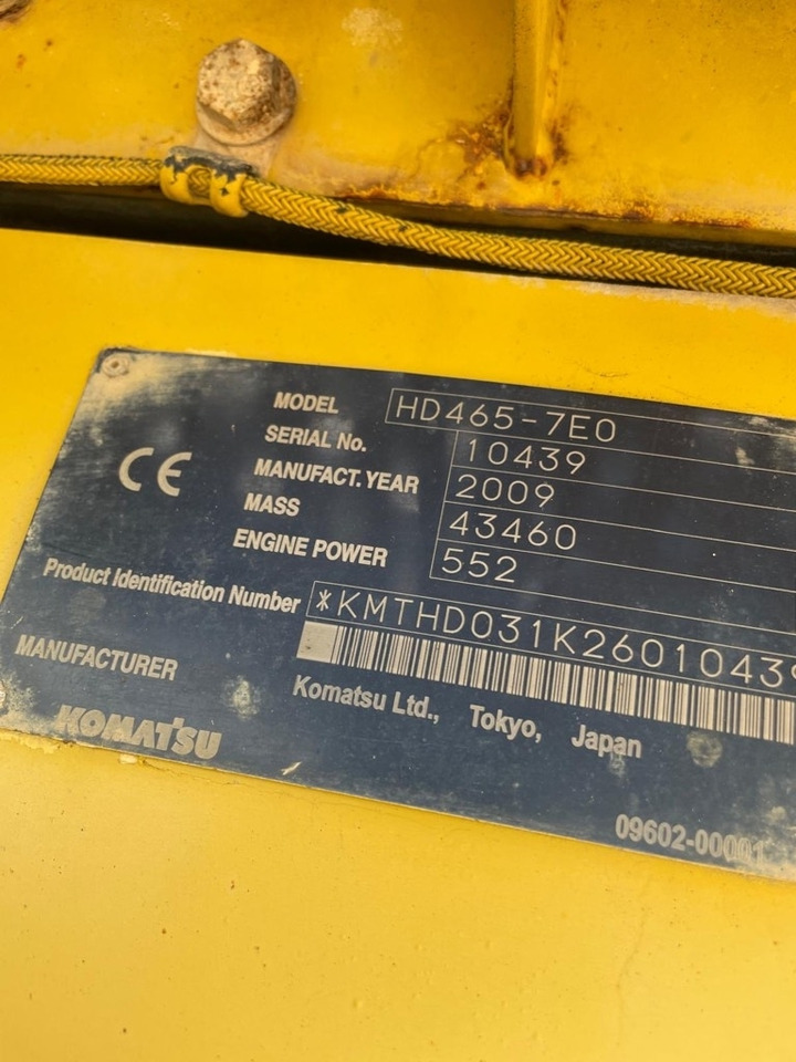 Komatsu HD 465-7E0, HD 405-7, HD 405-6, total 4 pcs - Rigid dumper/ Rock truck: picture 4 Komatsu HD 465-7E0, HD 405-7, HD 405-6, total 4 pcs - Rigid dumper/ Rock truck: picture 4