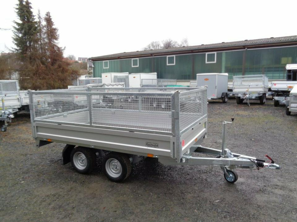 Böckmann PKW-Anhänger,2,0 to.Hochlader, Gitteraufsatz, 100 km/h - Dropside/ Flatbed trailer: picture 1 Böckmann PKW-Anhänger,2,0 to.Hochlader, Gitteraufsatz, 100 km/h - Dropside/ Flatbed trailer: picture 1