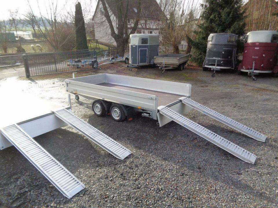 Dropside/ Flatbed trailer Böckmann PKW-Anhänger, 2,7to. Hochlader, Auffahrrampen, 100 km/h: picture 14