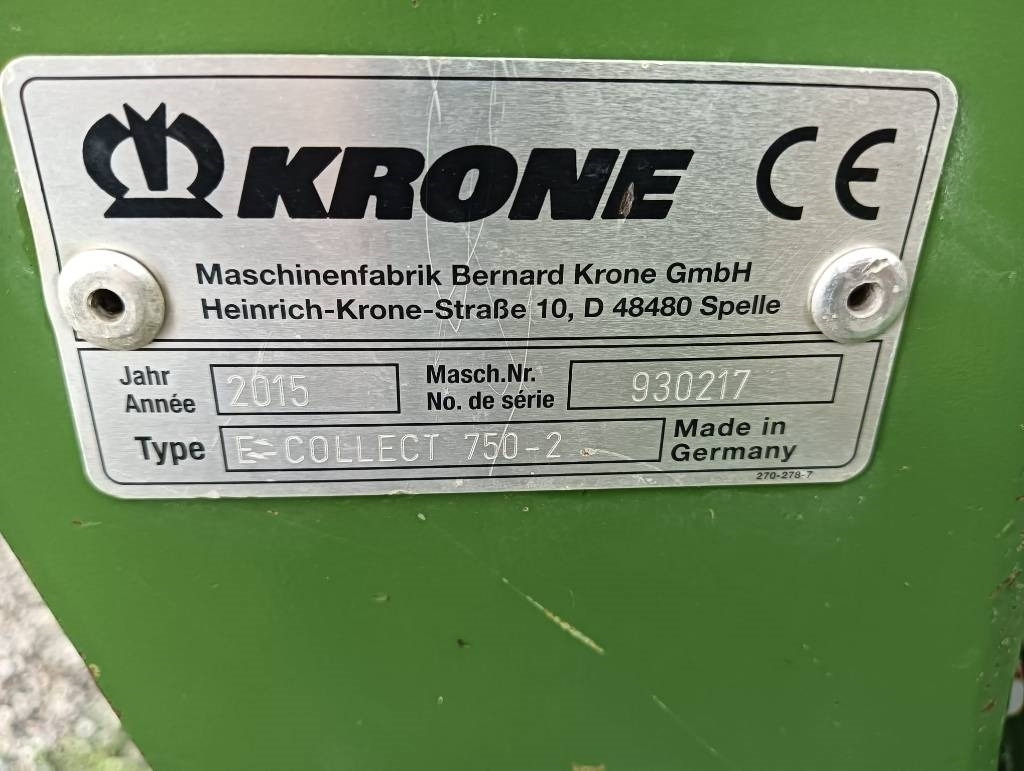 Hay and forage equipment Krone E-COLLECT 750: picture 7