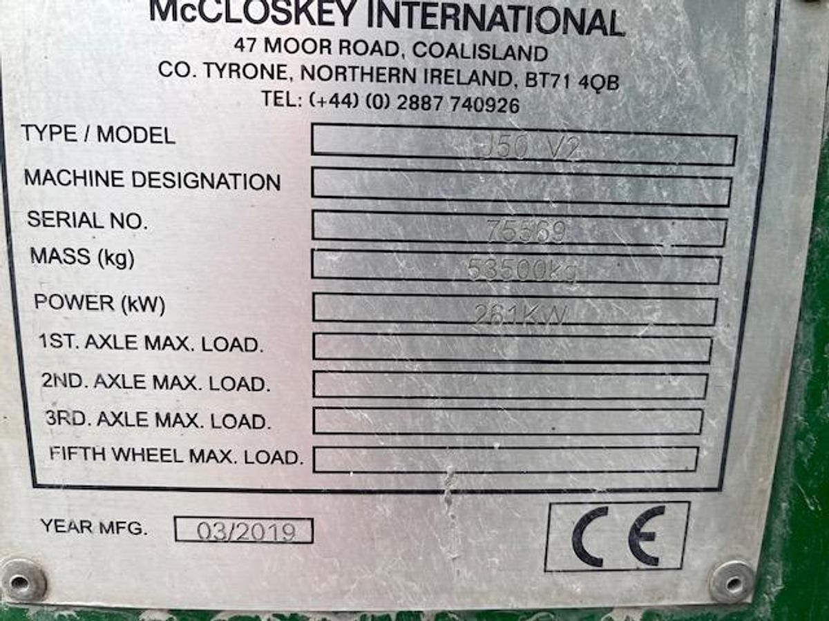 2019 McCloskey J50 - Crusher: picture 5 2019 McCloskey J50 - Crusher: picture 5