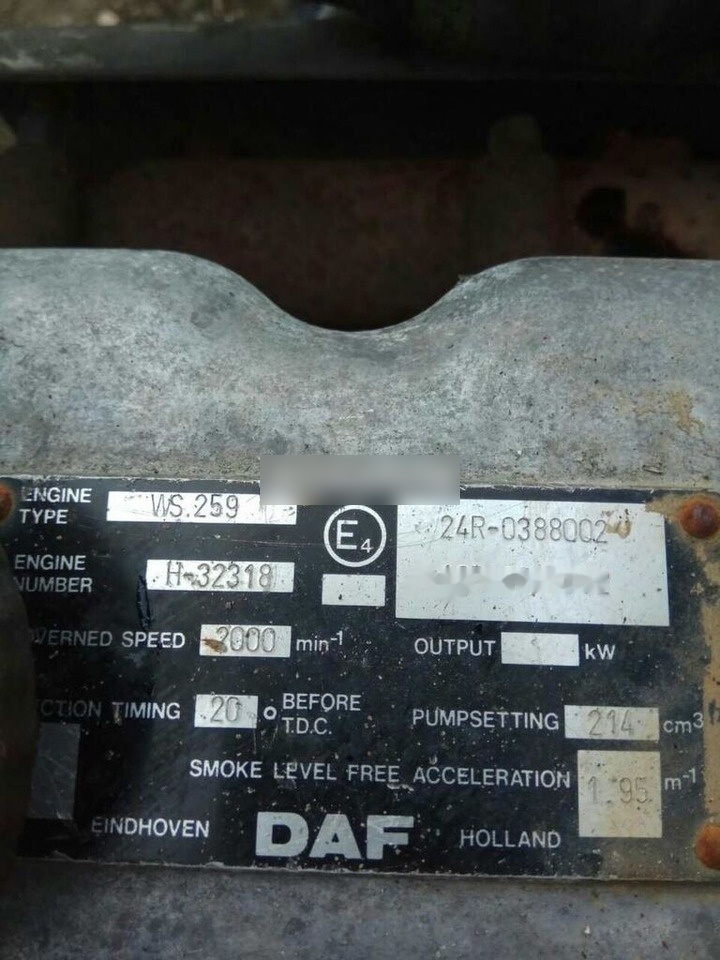 DAF ATI WS259 E2 DAF - Engine for Truck: picture 5 DAF ATI WS259 E2 DAF - Engine for Truck: picture 5