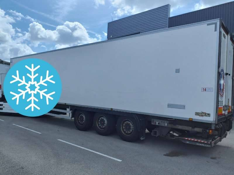 Semi-remorque 3 Essieux FRIGO 38 TONNES HAYON CAISSE CHEREAU GROUPE CARRIER VECTOR 1550 - Refrigerator semi-trailer: picture 1 Semi-remorque 3 Essieux FRIGO 38 TONNES HAYON CAISSE CHEREAU GROUPE CARRIER VECTOR 1550 - Refrigerator semi-trailer: picture 1