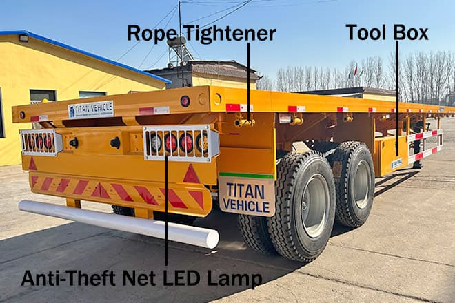 TITAN 2 Axle 40 Ft Flatbed Trailer for Sale in Uganda - Dropside/ Flatbed semi-trailer: picture 5 TITAN 2 Axle 40 Ft Flatbed Trailer for Sale in Uganda - Dropside/ Flatbed semi-trailer: picture 5
