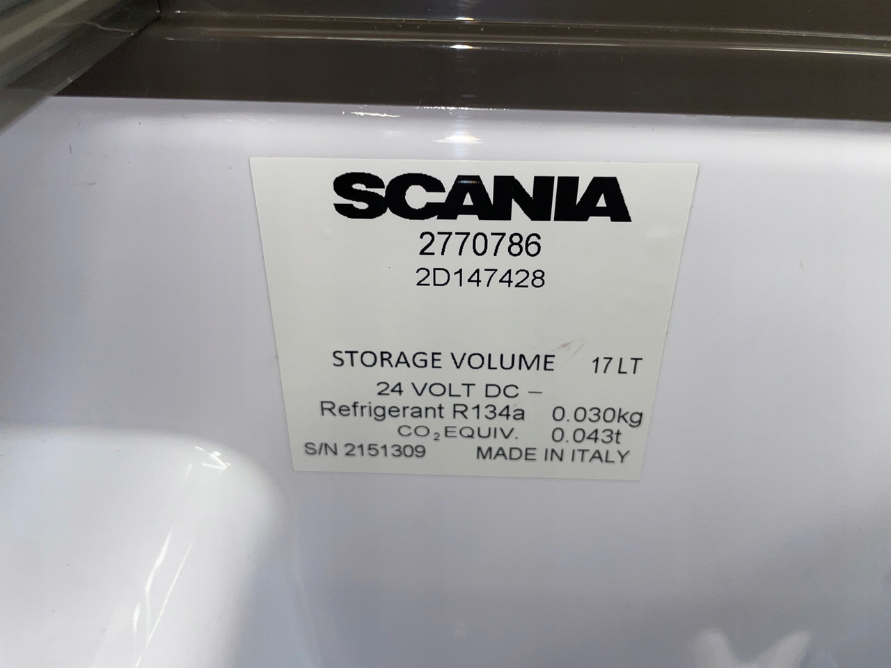 LODÓWKA CHŁODZIARKA SCANIA P G NGS 2770786 - Cab and interior for Truck: picture 5 LODÓWKA CHŁODZIARKA SCANIA P G NGS 2770786 - Cab and interior for Truck: picture 5