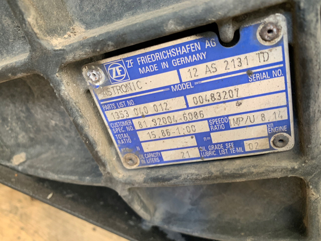 SKRZYNIA BIEGÓW AUTOMATYCZNA MAN TGX 12AS2131TD - Gearbox for Truck: picture 3 SKRZYNIA BIEGÓW AUTOMATYCZNA MAN TGX 12AS2131TD - Gearbox for Truck: picture 3